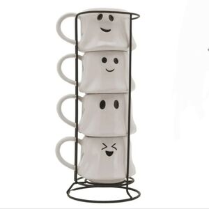Ghost Mug Stack With Rack